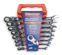 1LCD6 Ratcheting Wrench Set, SAE, 12 pt., 8 PC