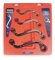 1LCE9 Ratcheting Wrench Set, SAE, 12 pt., 4 PC