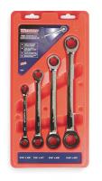 1LCF1 Ratcheting Wrench Set, SAE, 12 pt., 4 PC