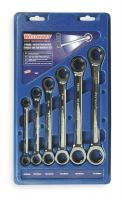 1LCF2 Ratcheting Wrench Set, Metric, 12 pt., 6 PC