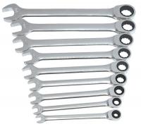 1LCF7 Ratcheting Wrench Set, SAE, 9 PC