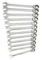 1LCF9 Ratcheting Wrench Set, Metric, 12 PC