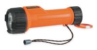 1LEE5 Mine Safety Flashlight, 2 D, 1 LED, Orange