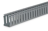 1LER3 Wire Duct, Hinging Cover, Gray, L 6 Ft