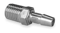 1LLP6 Male Connector, 1/4 In Pipe Sz, 316 L SS