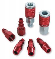 1LRW5 Coupler/Plug Kit, Ind, 1/4 NPT &amp; Body, 7 PC