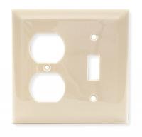 1LXT1 Wall Plate, 2Gang, Nylon, Ivory