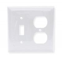 1LXT2 Wall Plate, 2Gang, Nylon, White