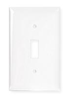 1LXT6 Wall Plate, Switch, 1Gang, White