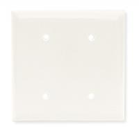 1LXU2 Wall Plate, Blank, 2Gang, White