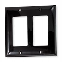 1LXU4 Wall Plate, GFCI, 2Gang, Brown