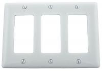 1LXW5 Wall Plate, GFCI, 3Gang, White