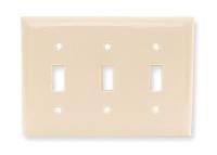 1LXY9 Wall Plate, Switch, 3Gang, Ivory