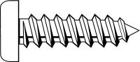 1MA60 Metal Screw, Pan, #6, 1 1/2 L, PK100
