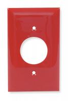 1LYA4 Wall Plate, 1Gang, Red