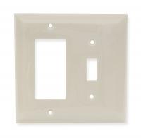 1LYC2 Wall Plate, 2Gang, Nylon, Ivory