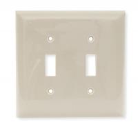 1LYD5 Wall Plate, Switch, 2Gang, Ivory