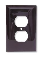 1LYD7 Wall Plate, Duplex, 1Gang, Brown