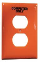 1LYF2 Wall Plate, Duplex, 1Gang, Orange