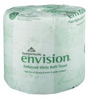 1LYJ9 Toilet Paper, Envision, 1Ply, PK80