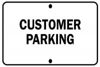 1M068 Parking Sign, 12 x 18In, BK/WHT, Fiberglass