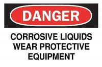 1M118 Danger Sign, 10 x 14In, R and BK/WHT, ENG