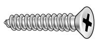 1MB22 Metal Screw, Flat, #12, 3/4 L, PK100