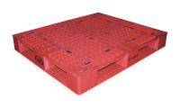 1MCT2 Plastic Pallet, 48 L X 40 In W, Red