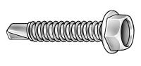 1ME60 Drilling Screw, #12-14, 2 L, Pk 50