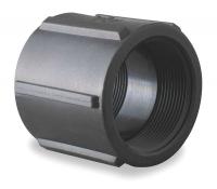 1MJW9 Pipe Coupling, 1/2 In, FPT, 150 PSI, Black