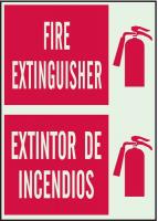 1MK52 Fire Extinguisher Sign, 14 x 10In, SURF