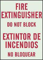 1MK54 Fire Extinguisher Sign, 10 x 7In, GRN/WHT