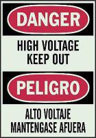 1MK82 Danger Sign, 14 x 10In, R and BK/GRN, Text