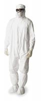 1MKX7 Hooded IsoClean(R), White, Elastic, L, PK 25