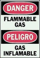 1ML69 Danger Sign, 14 x 10In, R and BK/GRN, Text