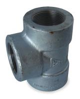 1MPF1 Tee, 3/8 In, Galvanized Iron, 3000 WOG PSI