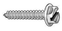 1NB83 Metal Screw, Hex, #10, 1 1/2 L, PK 500