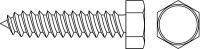 5KGE3 Metal Screw, Hex, #10, 1 1/2 L, Pk3500