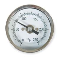 1NFW9 Bimetal Thermom, 2 In Dial, 0 to 250F
