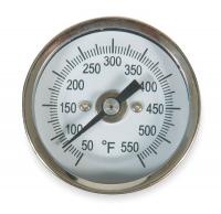 1NFX4 Bimetal Thermom, 2 In Dial, 50 to 550F