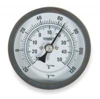 1NFY8 Bimetal Thermom, 3 In Dial, -20 to 120F