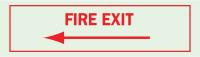 1NL52 Fire Exit Sign, 3-1/2 x 10In, R/GRN, ENG