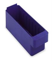 1NTR9 Shelf Bin, L 11 5/8, W 3 3/4, H 4 5/8, Blue