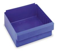 1NTT3 Shelf Bin, L 11 5/8, W 11 1/8, H 4 5/8, Blue