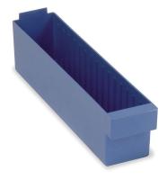 1NTT4 Shelf Bin, L 17 5/8, W 3 3/4, H 4 5/8, Blue