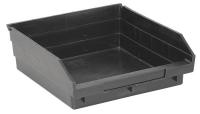 1NTX4 Shelf Bin, Recycled, L 11 5/8, W 11 1/8, Blk