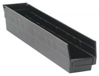 1NTY1 Shelf Bin, Recycled, L 23 5/8, W 4 1/8, Blk