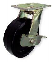 1NVB1 Swivel Plte Cstr w/Brke, 1000 lb, 5 In Dia