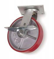 1NVN2 Swivel Plte Cstr w/Brke, 1200 lb, 6 In Dia