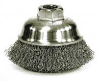 1PAJ9 Crimped Cup Brush, 3 1/2 Dia, 0.0140 Wire